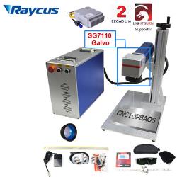 Raycus 20W 30W 50W 70W 100W Fiber Laser Metal Marking Machine with SG7110 Galvo