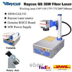 Raycus 30W Fiber Laser Marking Machine Rotary Axis Metal Steel Marking Ezcad 2