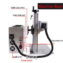 Raycus 30W QB Fiber Laser Marking Machine Laser Marker Rotary axis EZCAD2 US