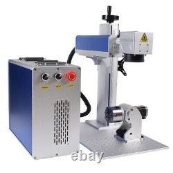 Raycus 30W QB Fiber Laser Marking Machine Laser Marker Rotary axis EZCAD2 US