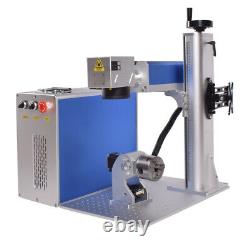 Raycus 30W QB Fiber Laser Marking Machine Laser Marker Rotary axis EZCAD2 US