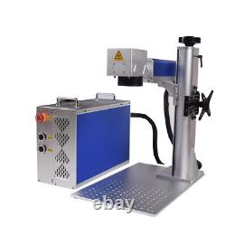 Raycus 30W QB Laser Fiber Marking Machine 300/110mm Field Lens EzCad2 Metal INUS