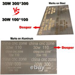Raycus 30W QB Laser Fiber Marking Machine 300/110mm Field Lens EzCad2 Metal INUS