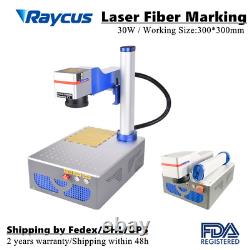 Raycus 30W QB QS Fiber Laser Marking Machine Rotary Axis Metal Steel 200200mm