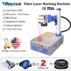 Raycus 30W QS Fiber Laser Marking Engraver Machine 200200mm For Metal Foldable