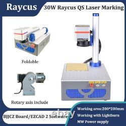 Raycus 30W QS Fiber Laser Marking Machine 200200mm Metal Steel Marking Foldable