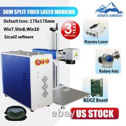Raycus 30W Split Fiber Laser Marking Engraving Machine, with Rotation Axis, FDA