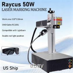 Raycus 50W Fiber Laser Marking Machine Laser Engraver BJJCZ LV7 board US Ship