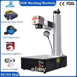 Raycus 50W Fiber Laser Marking Machine Metal Engraver Support Lightburn EZCAD2