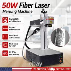 Raycus 50W Fiber Laser Marking Machine Metal Laser Engraver 110/175mm lens US