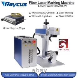 Raycus 60With100W MOPA Fiber Laser Marking Machine Rotary Color Marking 1-2000kHz