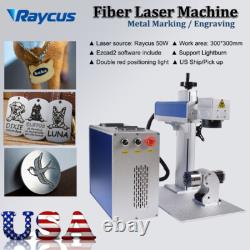 Raycus QB 50W Fiber Laser Marking Machine 1064nm For Metal Steel 300300mm