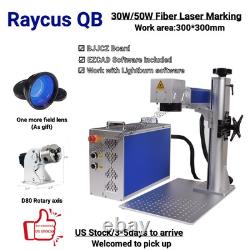 Raycus QB 50W Fiber Laser Marking Machine 1064nm For Metal Steel 300300mm