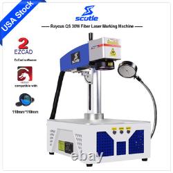 Raycus QS 30W Desktop Fiber Laser Marking Machine Engraver For Metal Mark