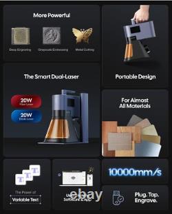 Refurbished LaserPecker LP5 20W Fiber Diode Laser Engraver Cutter Metal Marker