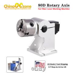 Rotary Axis 80mm 3 Jaw Rotary Attachment For Fiber Laser Engraver Marker Machine