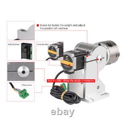 Rotary Axis 80mm 3 Jaw Rotary Attachment for Fiber Laser Engraver Marker