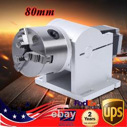 Rotary Shaft Axis Attachment 80mm for Fiber Laser Marking Engraving Machine New