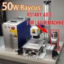 Rotary axis for 50W raycus fiber laser engraver marking machine engraving ezcad