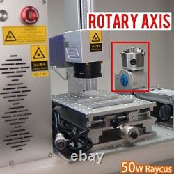 Rotary axis for 50W raycus fiber laser engraver marking machine engraving ezcad