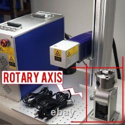 Rotary axis for 50W raycus fiber laser engraver marking machine engraving ezcad