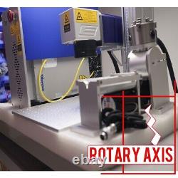 Rotary axis for 50W raycus fiber laser engraver marking machine engraving ezcad