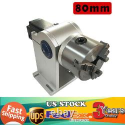 Rotation Axis Fiber Laser Marking Machine Rotary Chuck Rotary Shaft Driver 80mm