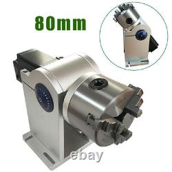 Rotation Axis Fiber Laser Marking Machine/ Rotary Shaft Driver Rotary Chuck 80mm