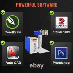 SIHAO 50W Fiber Laser Marking Machine Metal Engraver Marker Engraving 7.9x7.9in