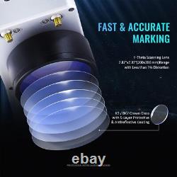 SIHAO 50W Fiber Laser Marking Machine Metal Marker Engraving 7.9x7.9 in Portable