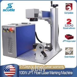 Scotle 100W JPT Mopa Fiber Laser Marking Machine Metal Steel Color Engraving US