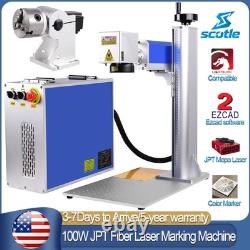 Scotle 100W JPT Mopa M7 Fiber Laser Marking Machine Metal Steel Color Engraver