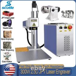 Scotle 2.5D 300W JPT M7 Fiber Laser Marking Machine Metal Deep/Relief Engraver