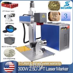 Scotle 2.5D 300W JPT Mopa M7 Fiber Laser Marking Machine Relief Deep Engraving