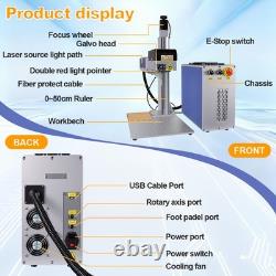 Scotle 300W JPT MOPA 3D Fiber Laser Marking Machine Curved Relief Deep Engraving