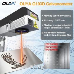 Scotle 300W JPT MOPA 3D Fiber Laser Marking Machine Curved Relief Deep Engraving