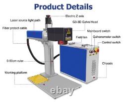 Scotle 3D 300W JPT MOPA Fiber Laser Marking Machine Curved/Relief/Deep Engraver