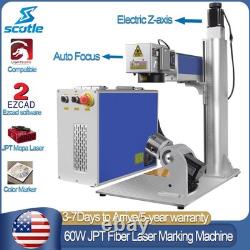 Scotle 60W JPT Mopa Auto Focu Fiber Laser Marking Machine Metal Engraving Marker