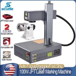 Scotle Portable 100W Auto Focus JPT M7 Fiber Laser Marking Machine Engraver US