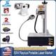 Scotle Raycus Qs 50w Portable Fiber Laser Marking Machine Metal Engraver Rotary