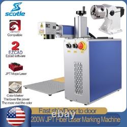 Sctole 300W JPT Mopa Fiber Laser Marking Engraving Machine Metal Steel Aluminum