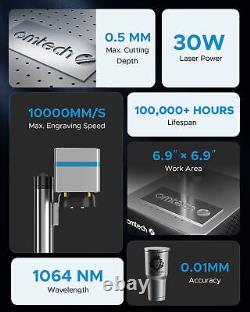 Secondhand 20W MOPA Fiber Laser Marking Machine 6.9x6.9 Color Metal Engraving
