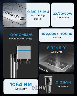 Secondhand 20W MOPA Fiber Laser Marking Machine 6.9x6.9 Color Metal Engraving