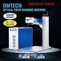 Secondhand 30W Fiber Laser Marking Machine for Metal Steel w. Rotary Axis A
