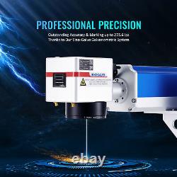 Secondhand 30W Fiber Laser Marking Metal Marker Engraver 6.9x6.9 with Rotary Axis