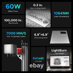 Secondhand Fiber Laser Marking Machine 60W MOPA Laser f/ 6.9x6.9 Metal Engraving