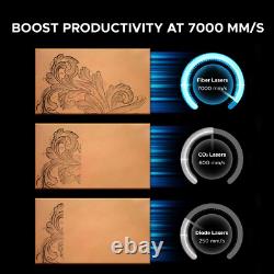Secondhand Fiber Laser Marking Machine 60W MOPA Laser f/ 6.9x6.9 Metal Engraving