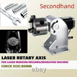 Secondhand Laser Rotaion Axis F/ Fiber Laser Marking C02 Laser engraver Rotary