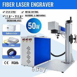Split Fiber Laser Marking Machine 11.8x11.8 50W Cutter Engraver Metal Marker