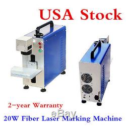 USA! 20W Fiber Laser Marker Engraving Machine for Mental / Non-mental Material